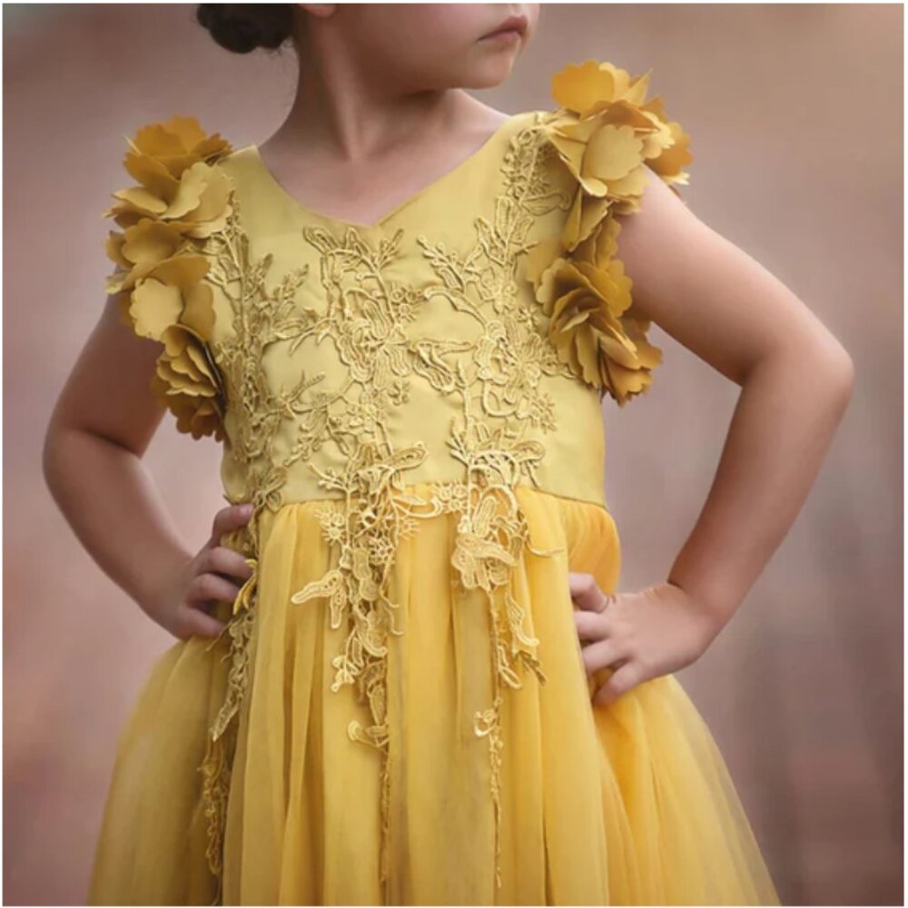 Trish Scully Child Bianca Dress | SUNFLOWER | Size 7 - Picture 14 of 14